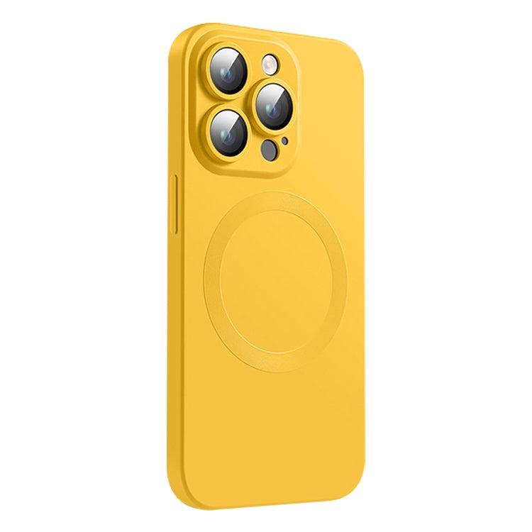 For iPhone 15 Pro CD Texture MagSafe Liquid Silicone Phone Case