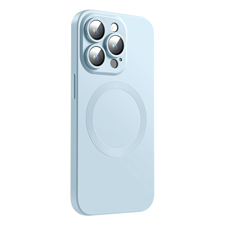 For iPhone 15 Pro Max CD Texture MagSafe Liquid Silicone Phone Case