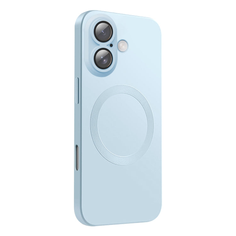 For iPhone 16 CD Texture MagSafe Liquid Silicone Phone Case