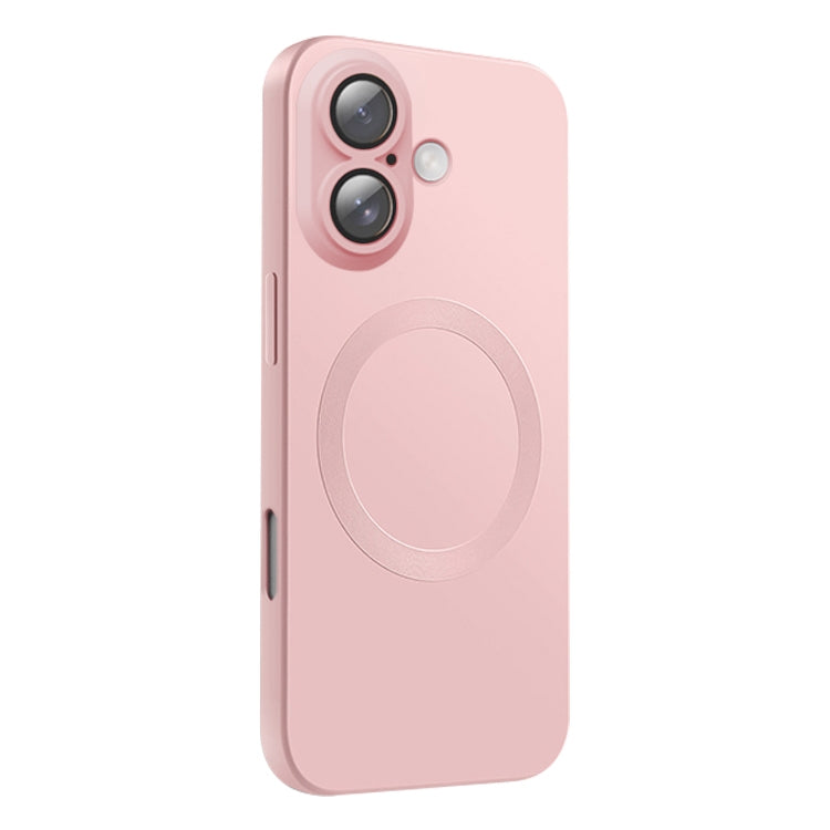 For iPhone 16 CD Texture MagSafe Liquid Silicone Phone Case