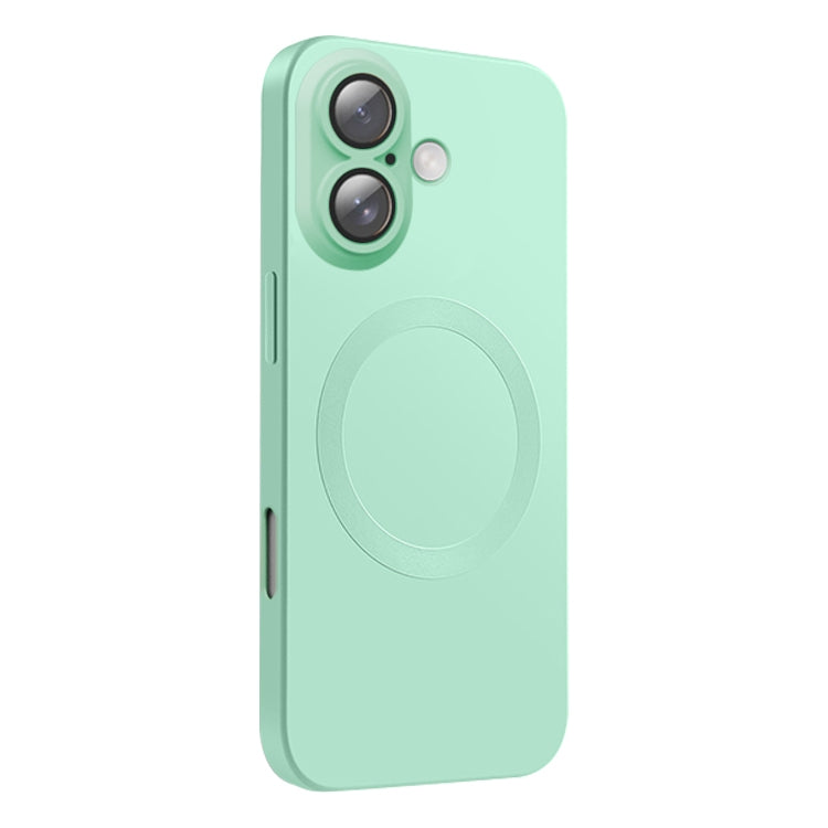 For iPhone 16 CD Texture MagSafe Liquid Silicone Phone Case
