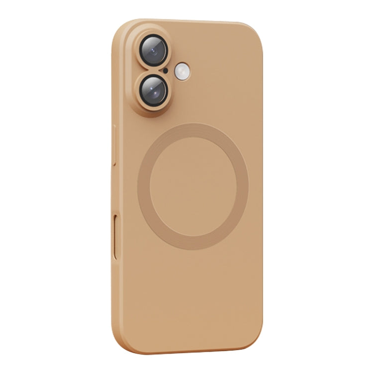 For iPhone 16 CD Texture MagSafe Liquid Silicone Phone Case