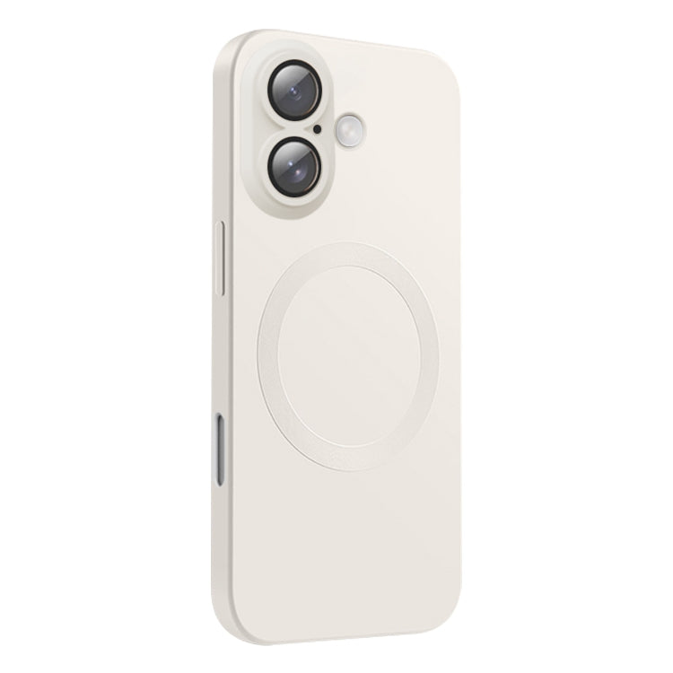 For iPhone 16 Plus CD Texture MagSafe Liquid Silicone Phone Case