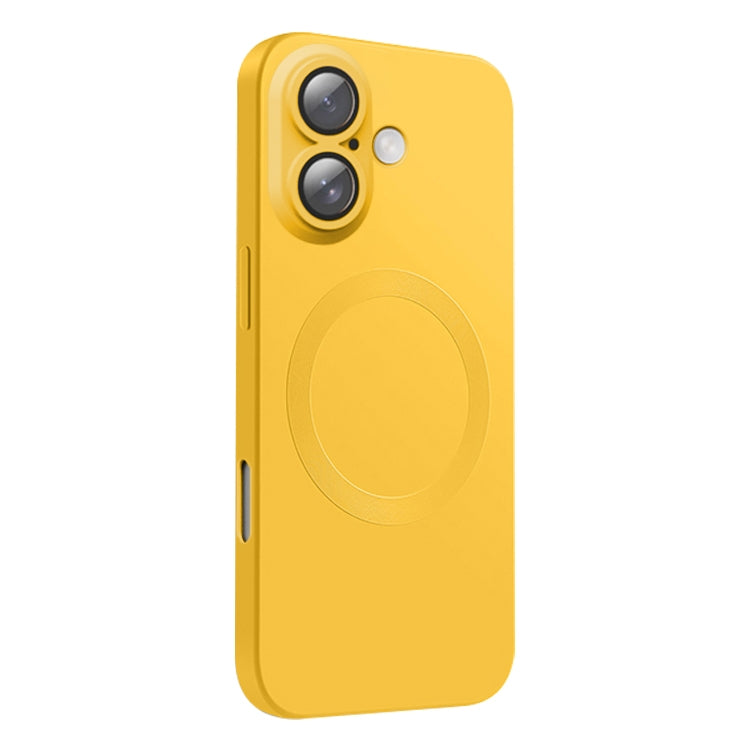 For iPhone 16 Plus CD Texture MagSafe Liquid Silicone Phone Case