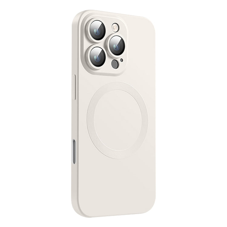 For iPhone 16 Pro CD Texture MagSafe Liquid Silicone Phone Case