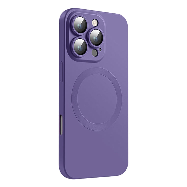 For iPhone 16 Pro CD Texture MagSafe Liquid Silicone Phone Case