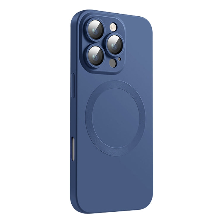 For iPhone 16 Pro CD Texture MagSafe Liquid Silicone Phone Case