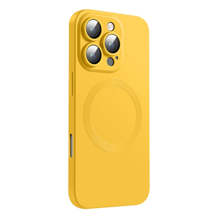 For iPhone 16 Pro CD Texture MagSafe Liquid Silicone Phone Case