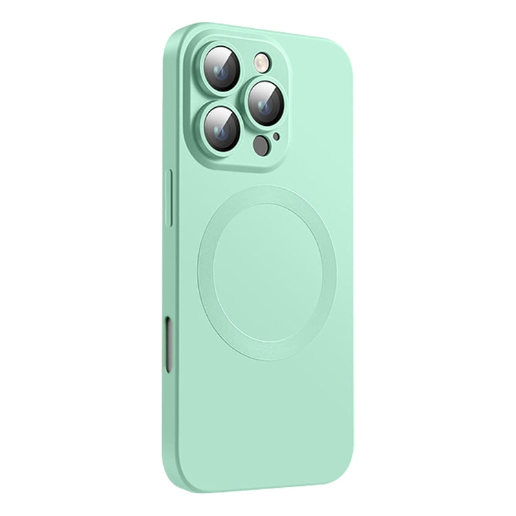 For iPhone 16 Pro CD Texture MagSafe Liquid Silicone Phone Case
