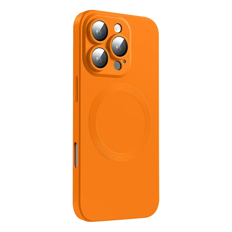 For iPhone 16 Pro Max CD Texture MagSafe Liquid Silicone Phone Case
