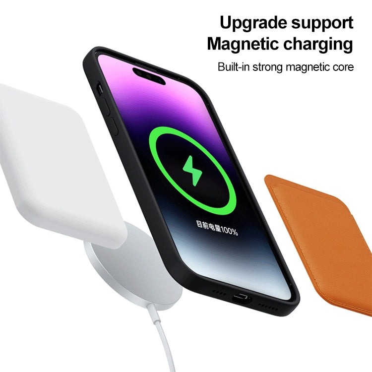 For iPhone 15 Plus CD Texture MagSafe Liquid Silicone Phone Case