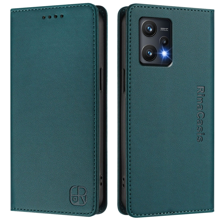 For Realme 9 Pro 5G Global / 9 5G EU Version RC01 Dual-Folded Magnetic Suction RFID Leather Phone Case