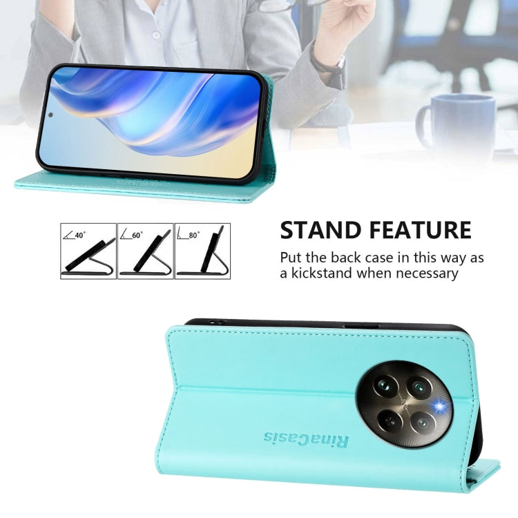 For Realme 12+ 5G / Narzo 70 Pro 5G India RC01 Dual-Folded Magnetic Suction RFID Leather Phone Case