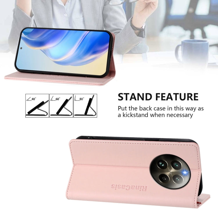 For Realme 12+ 5G / Narzo 70 Pro 5G India RC01 Dual-Folded Magnetic Suction RFID Leather Phone Case