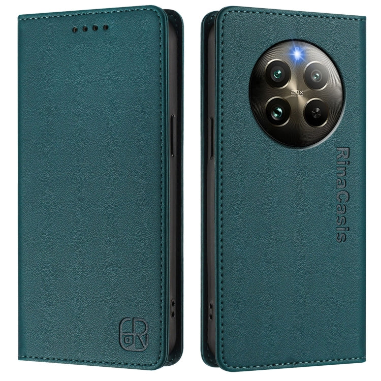 For Realme 12+ 5G / Narzo 70 Pro 5G India RC01 Dual-Folded Magnetic Suction RFID Leather Phone Case