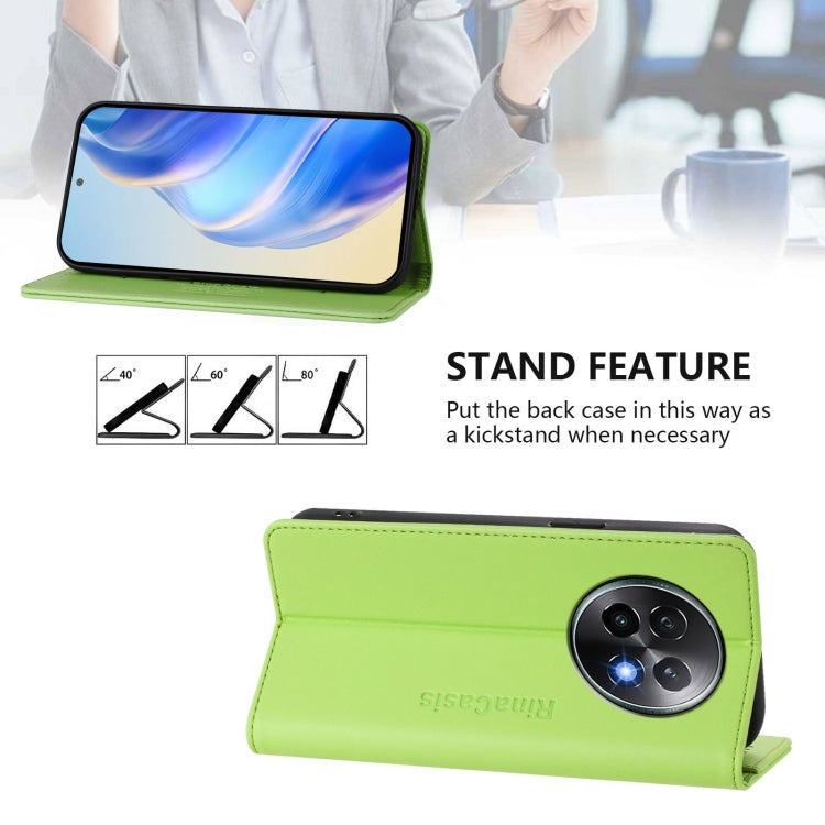 For Realme 13+ 5G RC01 Dual-Folded Magnetic Suction RFID Leather Phone Case