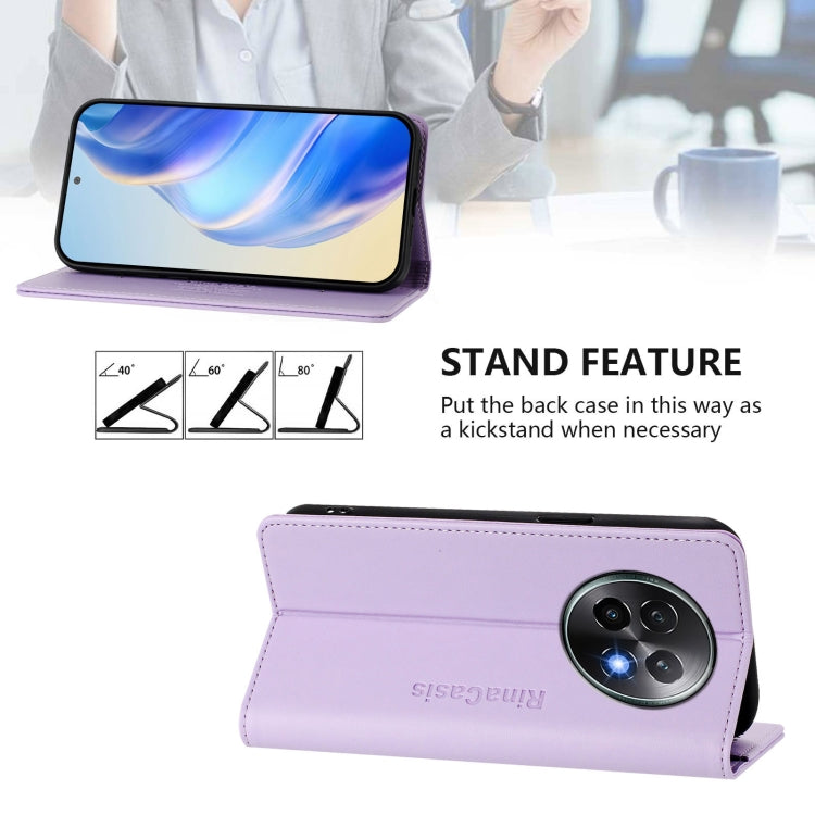 For Realme 13+ 5G RC01 Dual-Folded Magnetic Suction RFID Leather Phone Case