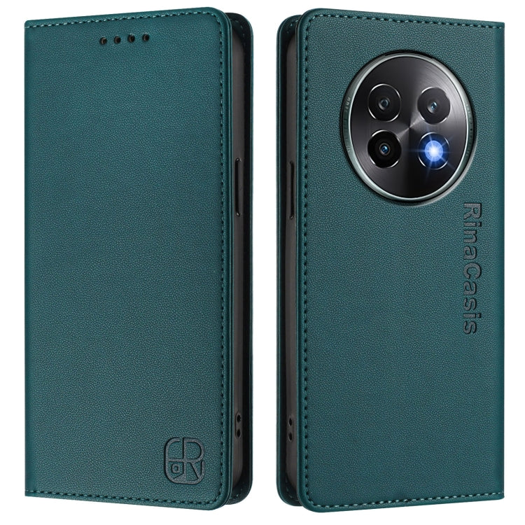 For Realme 13+ 5G RC01 Dual-Folded Magnetic Suction RFID Leather Phone Case