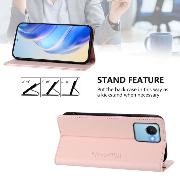 For Realme C30 4G / Narzo 50i Prime / C30s RC01 Dual-Folded Magnetic Suction RFID Leather Phone Case