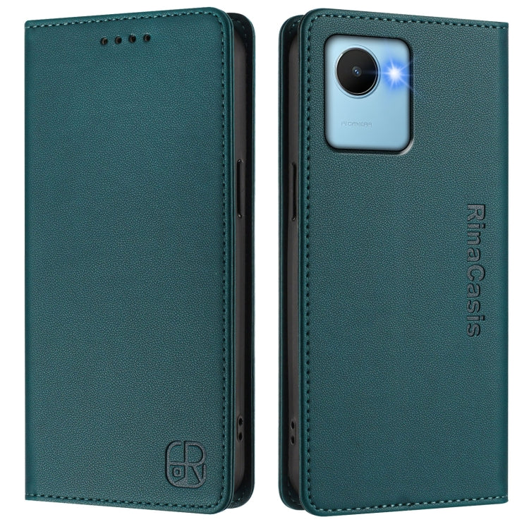 For Realme C30 4G / Narzo 50i Prime / C30s RC01 Dual-Folded Magnetic Suction RFID Leather Phone Case