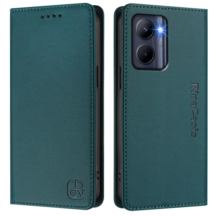 For Realme C33 2022 / 2023 Global RC01 Dual-Folded Magnetic Suction RFID Leather Phone Case
