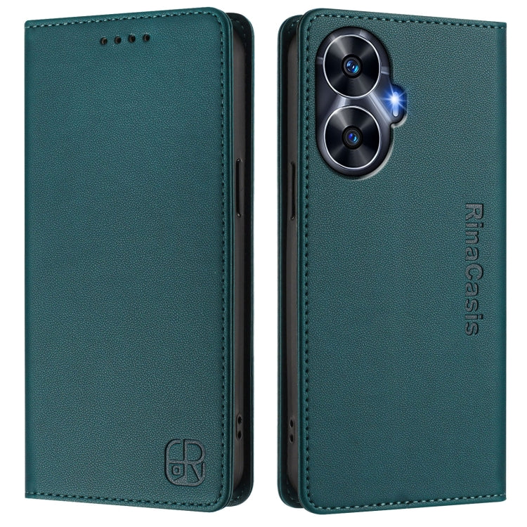 For Realme C55 4G Global / Narzo N55 RC01 Dual-Folded Magnetic Suction RFID Leather Phone Case