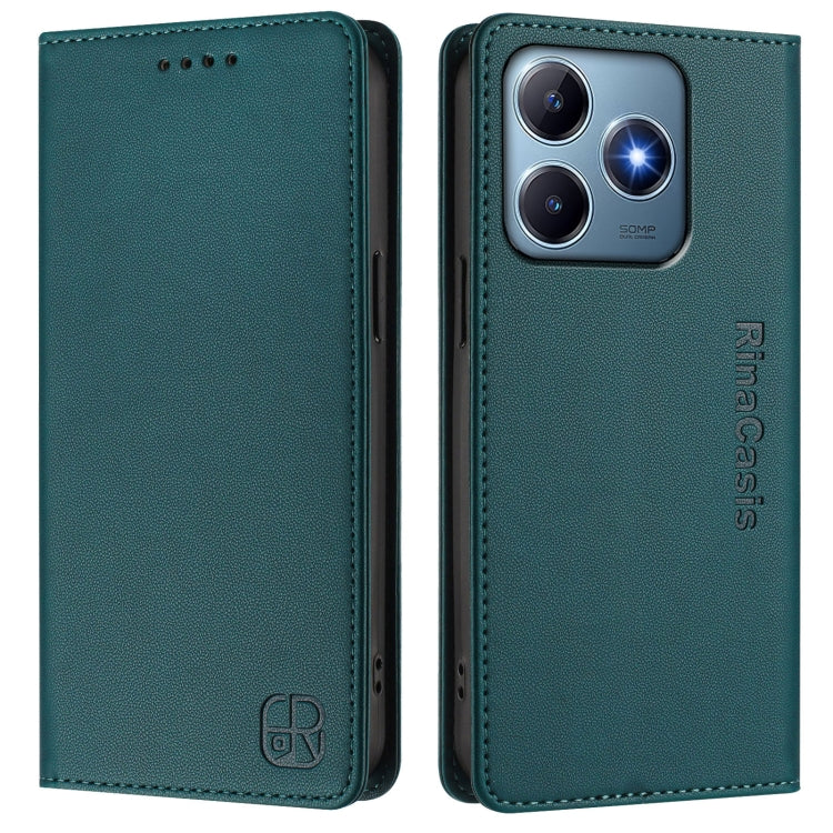 For Realme C63 / C61 4G Global RC01 Dual-Folded Magnetic Suction RFID Leather Phone Case