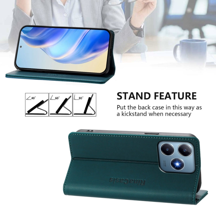 For Realme C63 / C61 4G Global RC01 Dual-Folded Magnetic Suction RFID Leather Phone Case