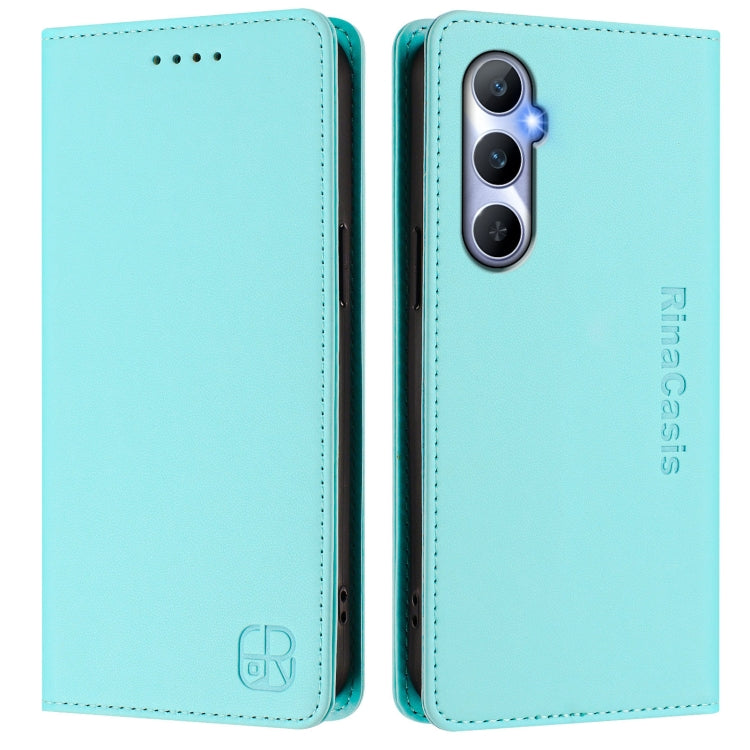 For Realme C65 4G Global RC01 Dual-Folded Magnetic Suction RFID Leather Phone Case