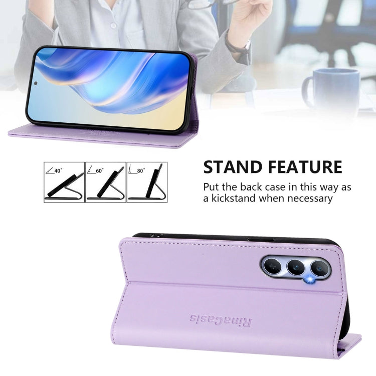 For Realme C65 4G Global RC01 Dual-Folded Magnetic Suction RFID Leather Phone Case