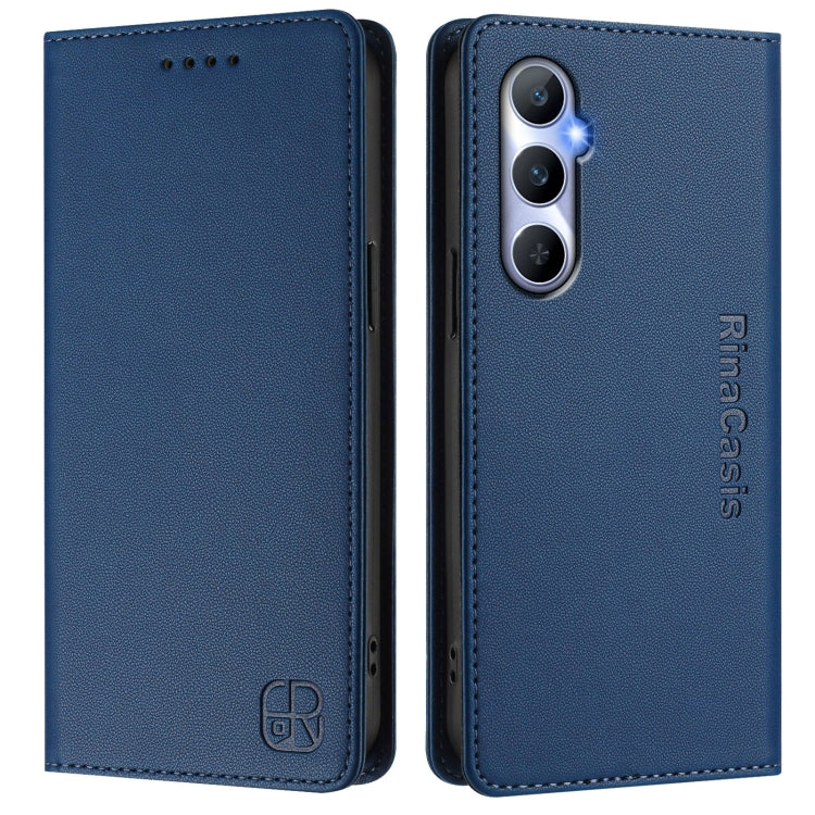 For Realme C65 4G Global RC01 Dual-Folded Magnetic Suction RFID Leather Phone Case