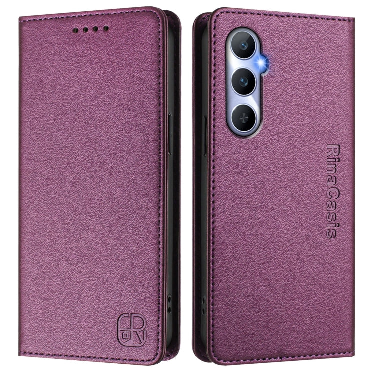 For Realme C65 4G Global RC01 Dual-Folded Magnetic Suction RFID Leather Phone Case