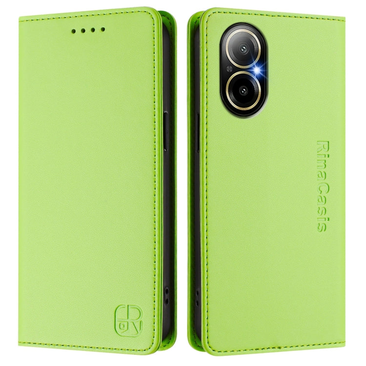 For Realme C67 4G Global RC01 Dual-Folded Magnetic Suction RFID Leather Phone Case