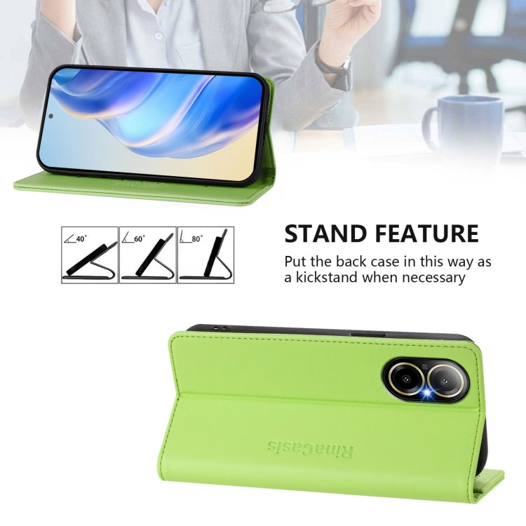 For Realme C67 4G Global RC01 Dual-Folded Magnetic Suction RFID Leather Phone Case
