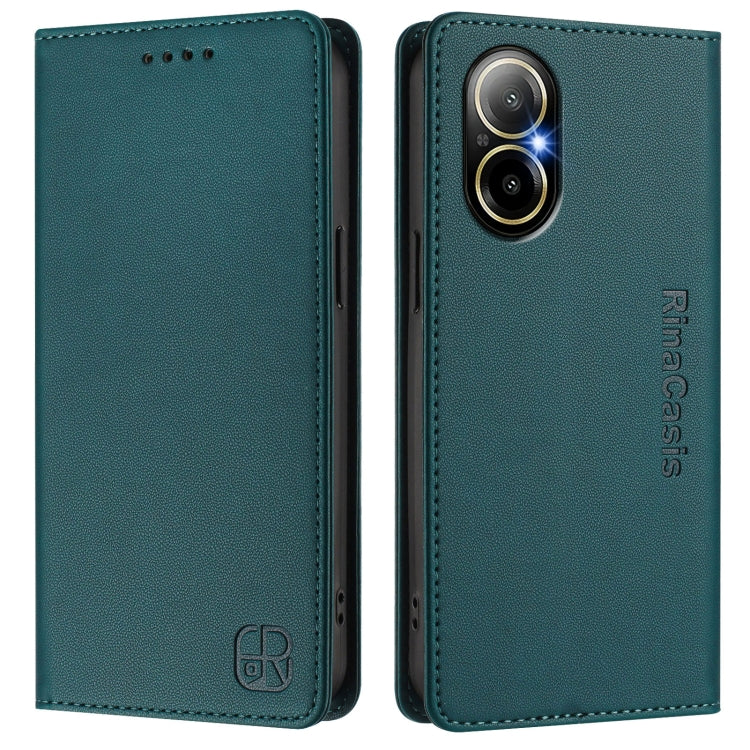 For Realme C67 4G Global RC01 Dual-Folded Magnetic Suction RFID Leather Phone Case
