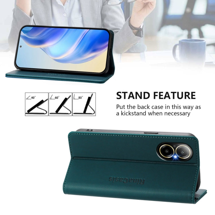 For Realme C67 4G Global RC01 Dual-Folded Magnetic Suction RFID Leather Phone Case