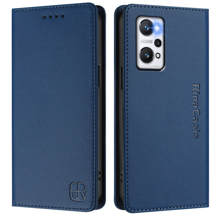 For Realme GT Neo 3T RC01 Dual-Folded Magnetic Suction RFID Leather Phone Case
