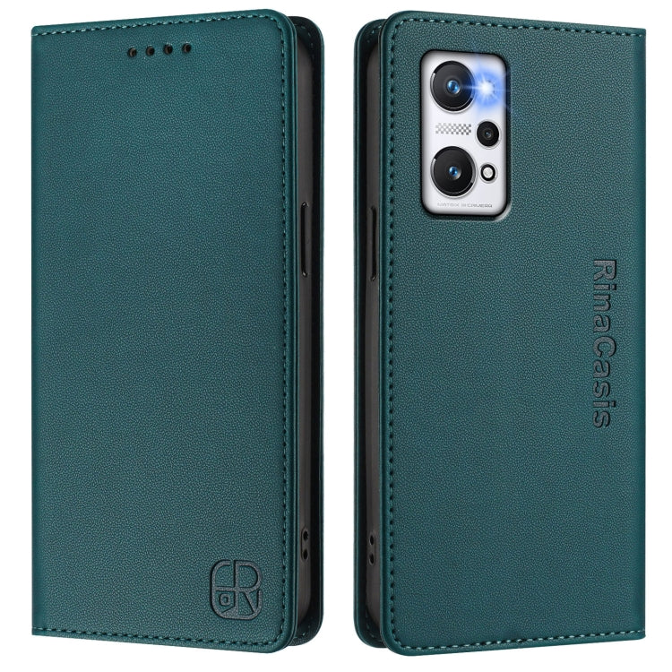 For Realme GT Neo 3T RC01 Dual-Folded Magnetic Suction RFID Leather Phone Case