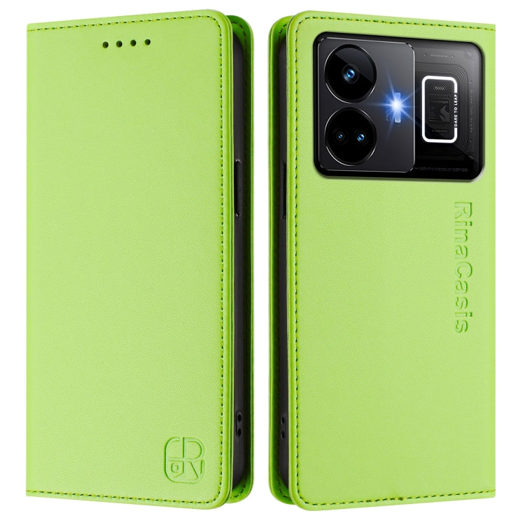 For Realme GT3 5G / GT Neo 5 240W RC01 Dual-Folded Magnetic Suction RFID Leather Phone Case