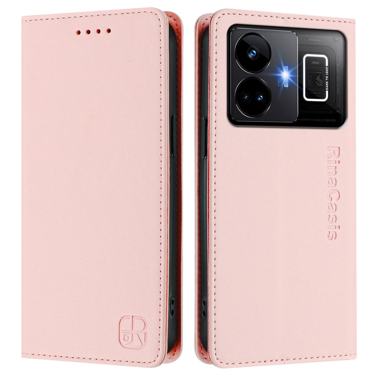 For Realme GT3 5G / GT Neo 5 240W RC01 Dual-Folded Magnetic Suction RFID Leather Phone Case