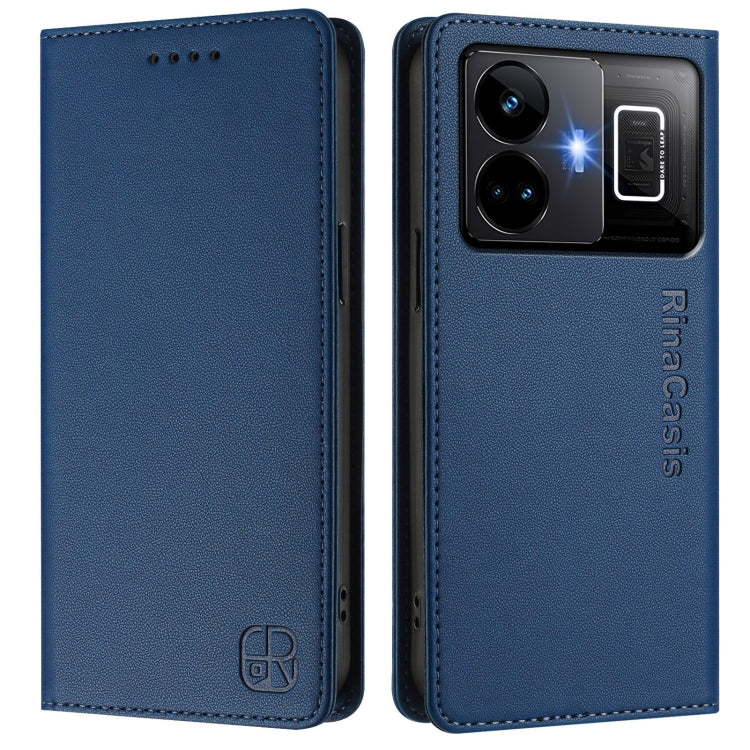 For Realme GT3 5G / GT Neo 5 240W RC01 Dual-Folded Magnetic Suction RFID Leather Phone Case