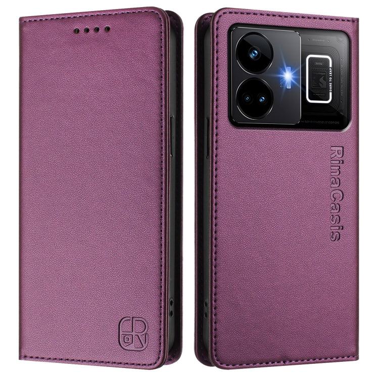For Realme GT3 5G / GT Neo 5 240W RC01 Dual-Folded Magnetic Suction RFID Leather Phone Case
