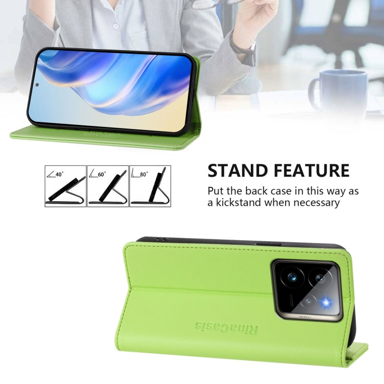 For Realme GT5 5G / GT5 5G 240W RC01 Dual-Folded Magnetic Suction RFID Leather Phone Case