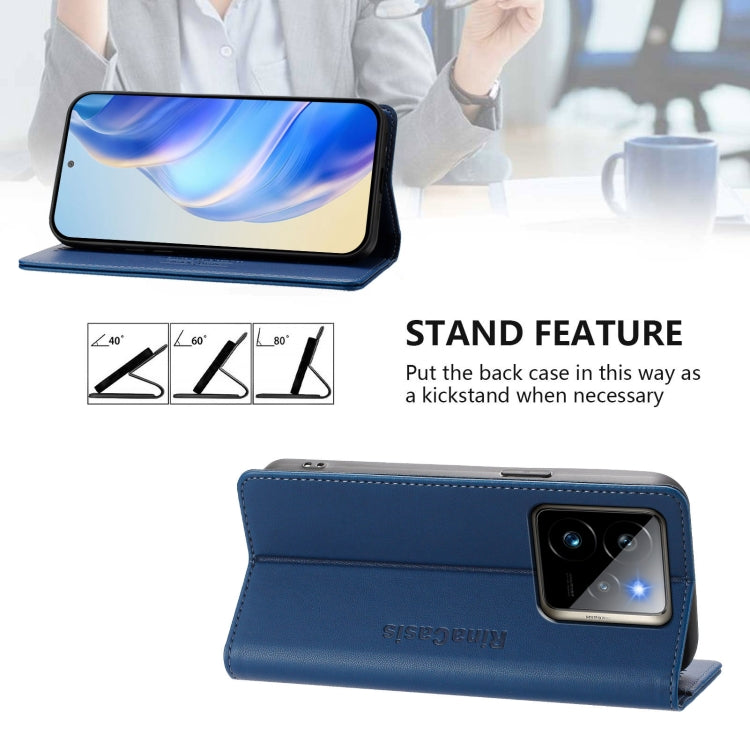 For Realme GT5 5G / GT5 5G 240W RC01 Dual-Folded Magnetic Suction RFID Leather Phone Case