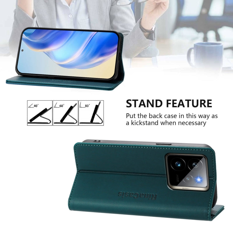 For Realme GT5 5G / GT5 5G 240W RC01 Dual-Folded Magnetic Suction RFID Leather Phone Case
