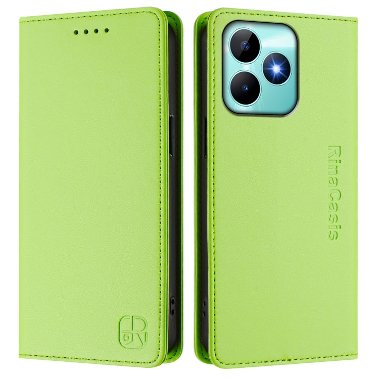 For Realme Note 50 4G / C51 4G / C53 4G RC01 Dual-Folded Magnetic Suction RFID Leather Phone Case