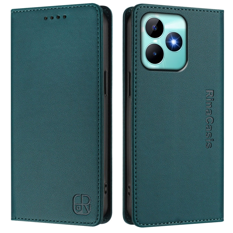 For Realme Note 50 4G / C51 4G / C53 4G RC01 Dual-Folded Magnetic Suction RFID Leather Phone Case