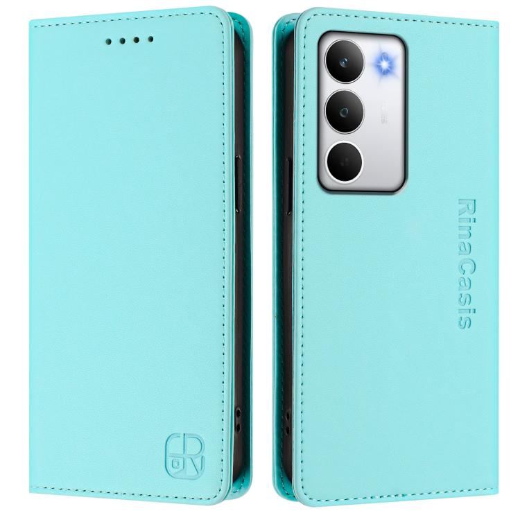 For Realme C71 4G Global RC01 Dual-Folded Magnetic Suction RFID Leather Phone Case