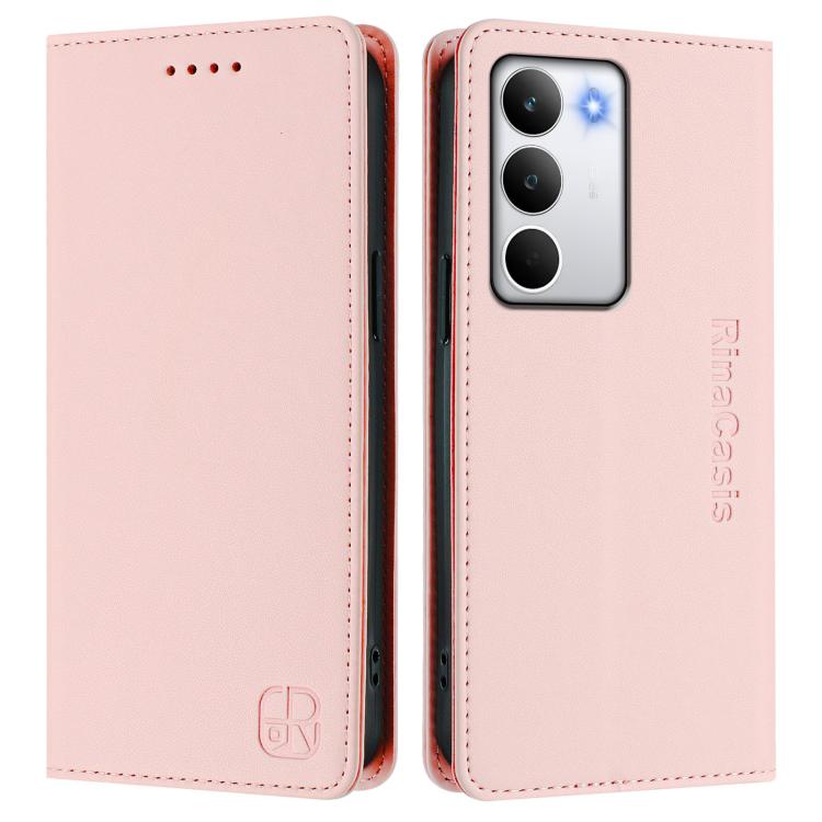 For Realme C71 4G Global RC01 Dual-Folded Magnetic Suction RFID Leather Phone Case
