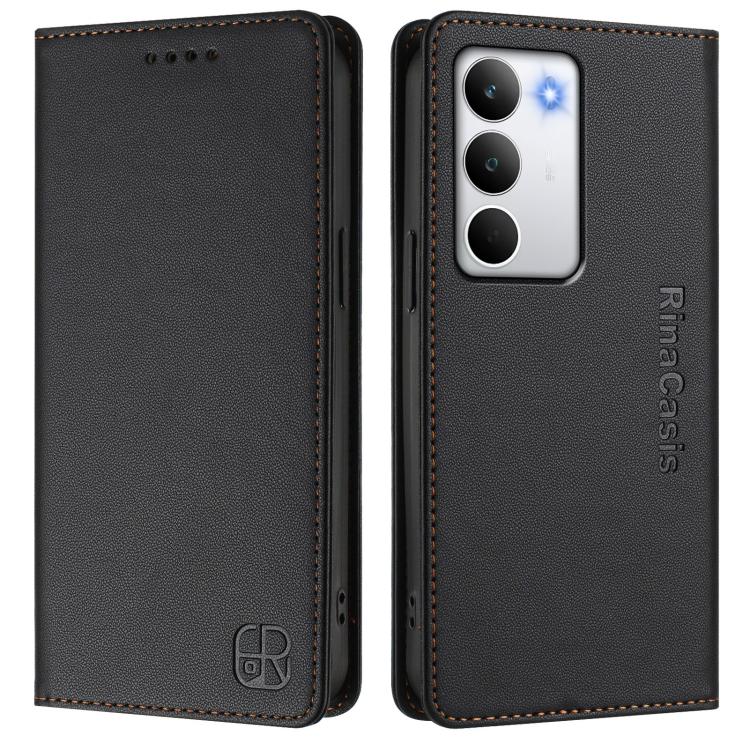 For Realme C71 4G Global RC01 Dual-Folded Magnetic Suction RFID Leather Phone Case